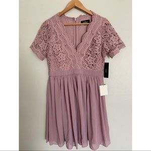 Lulus Lace Skater Dress